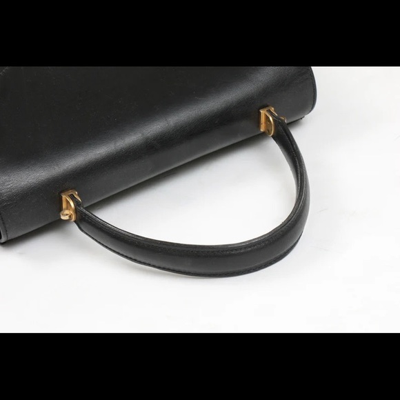 Vintage Bally Italy Black Leather Designer Handbag, 1990s - Picture 7 of 9